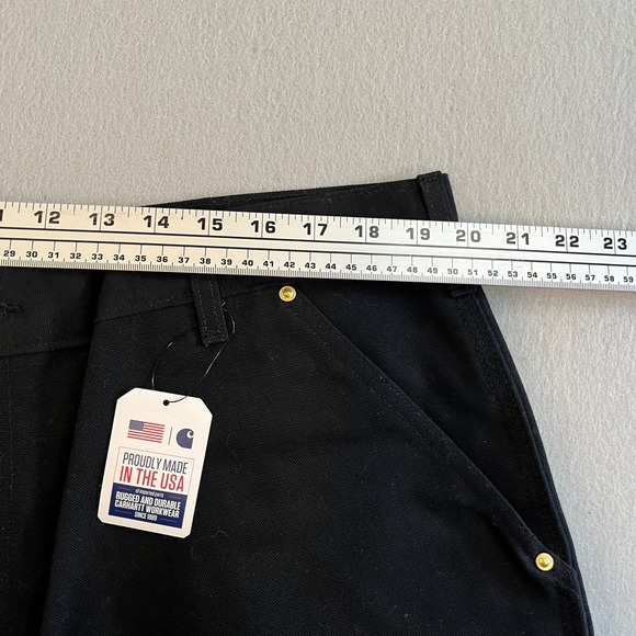Carhartt B01 BLK Loose Fit Firm Duck Double Front Utility Work Pants Men 42x32 - Picture 5 of 9